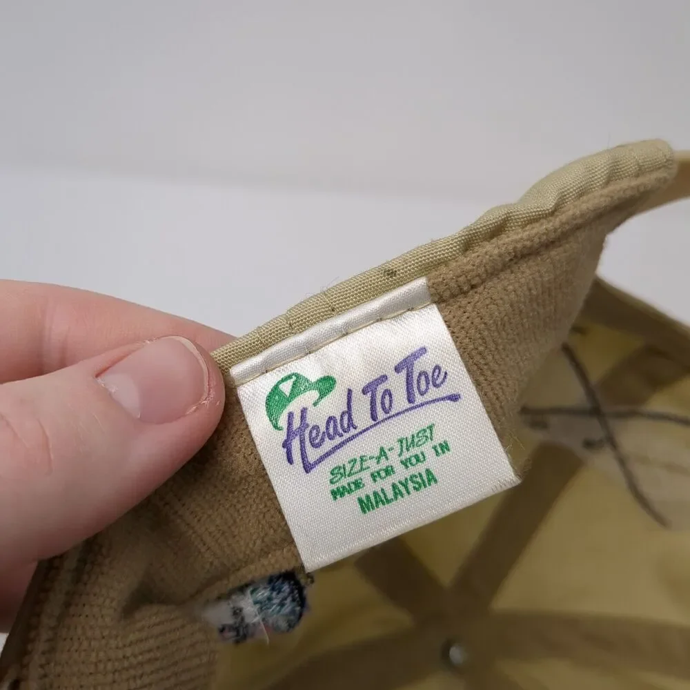 Jack's Tire & Oil Inc Slideback Hat Tan OS Adjustable Embroidered Rope Headtotoe